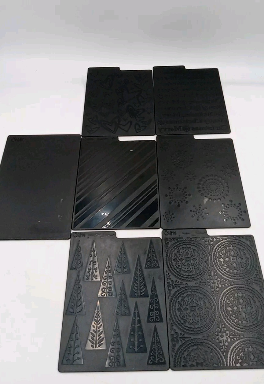 Sizzix Dena Embossing Folders Christmas Holidays Etc... Lot