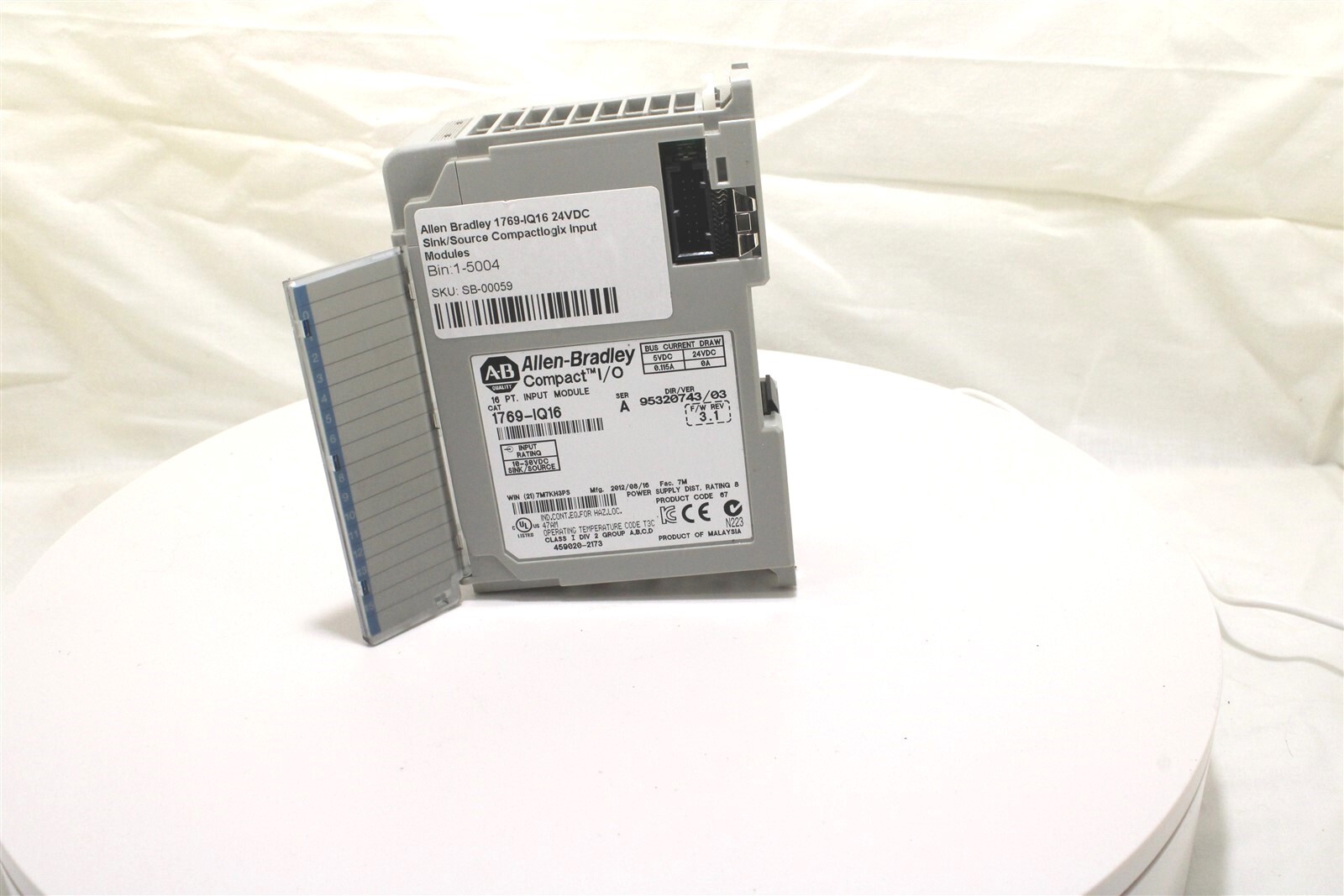Allen Bradley 1769-IQ16 24VDC Sink/Source Compactlogix Input Module