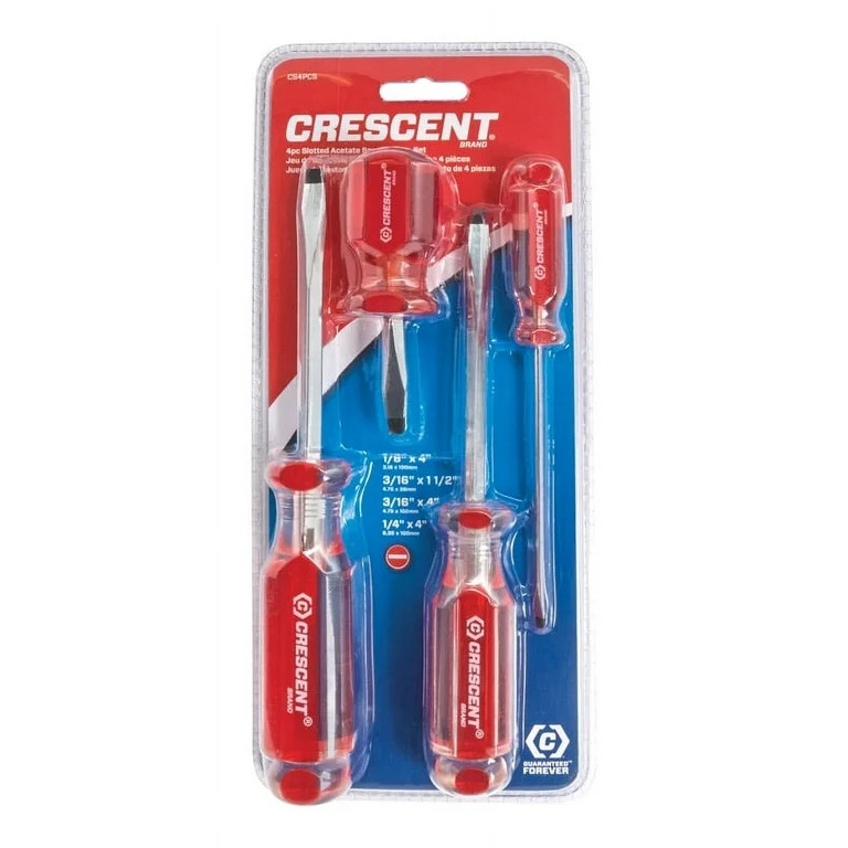Crescent 4 Piece Slotted Screwdriver Set