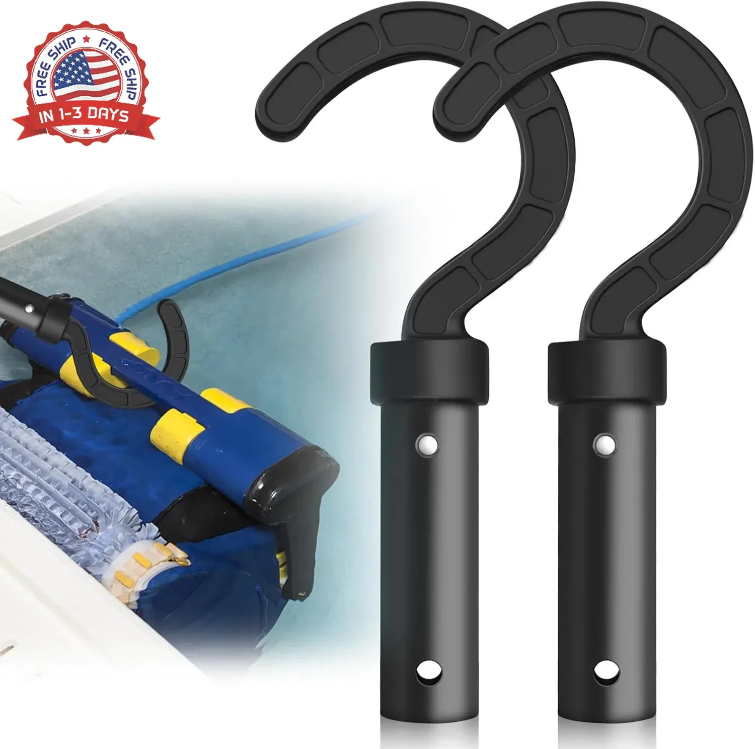 2 PCS Hook for All Robotic Pool Cleaner Pool Hooks for Poles Accessories, Pool P