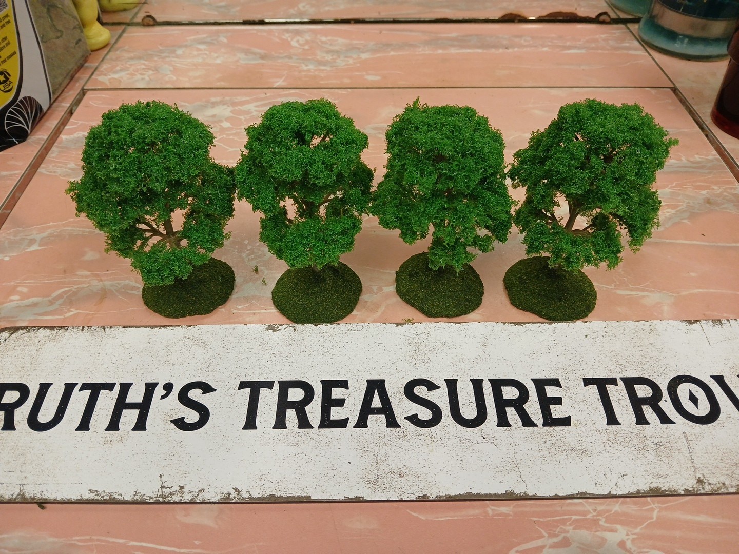 4 based Landscape Model Large Shade Trees wargaming scenery terrain 4.75" Tall