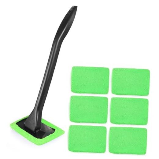 6PCS Windshield Cleaning Tool Car Window Cleaner with 5 Reusable and Green