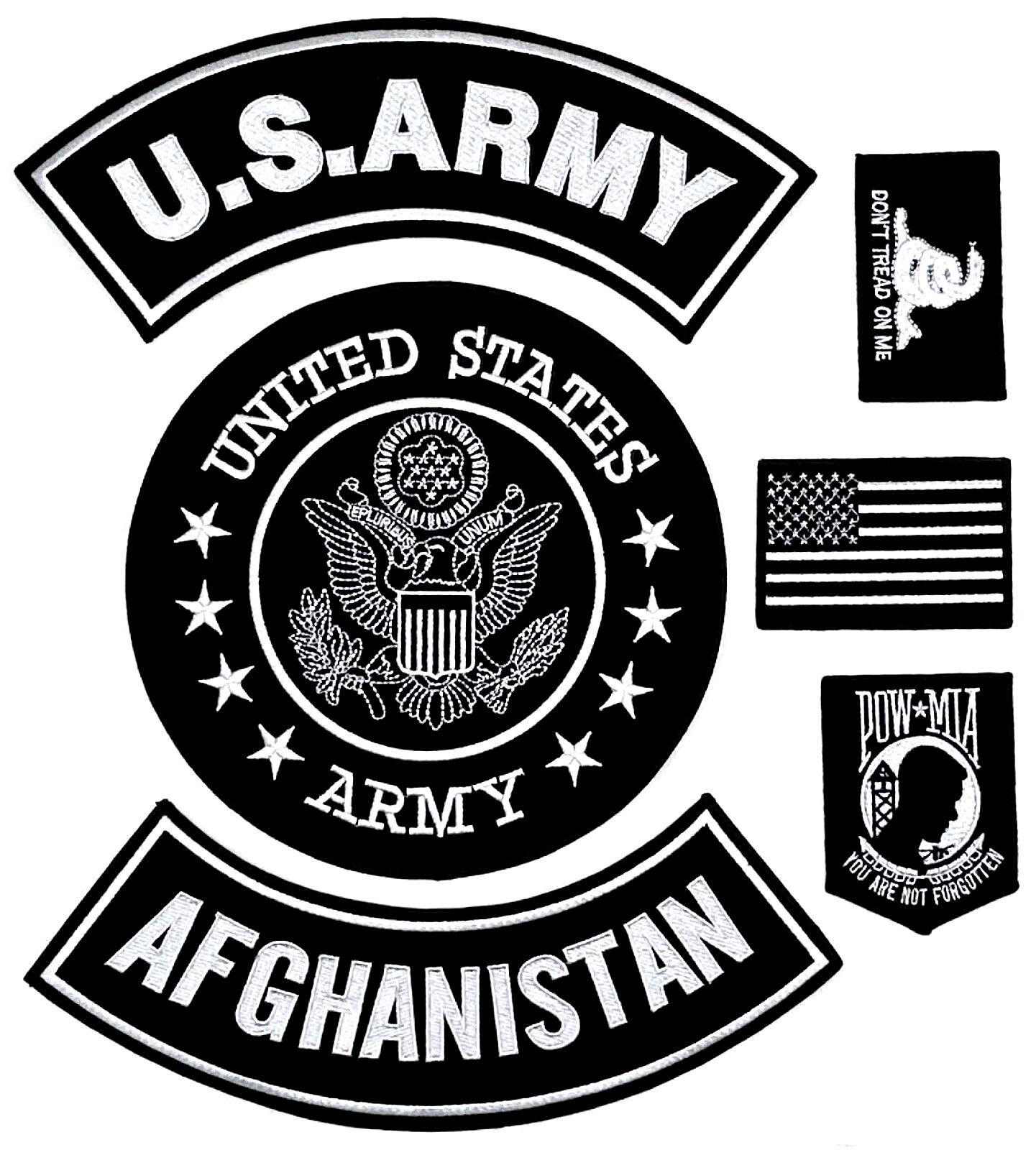 U.S. ARMY SEAL AFGHANISTAN MILITARY VETERAN MOTORCYCLE LOT OF 6 PATCHES
