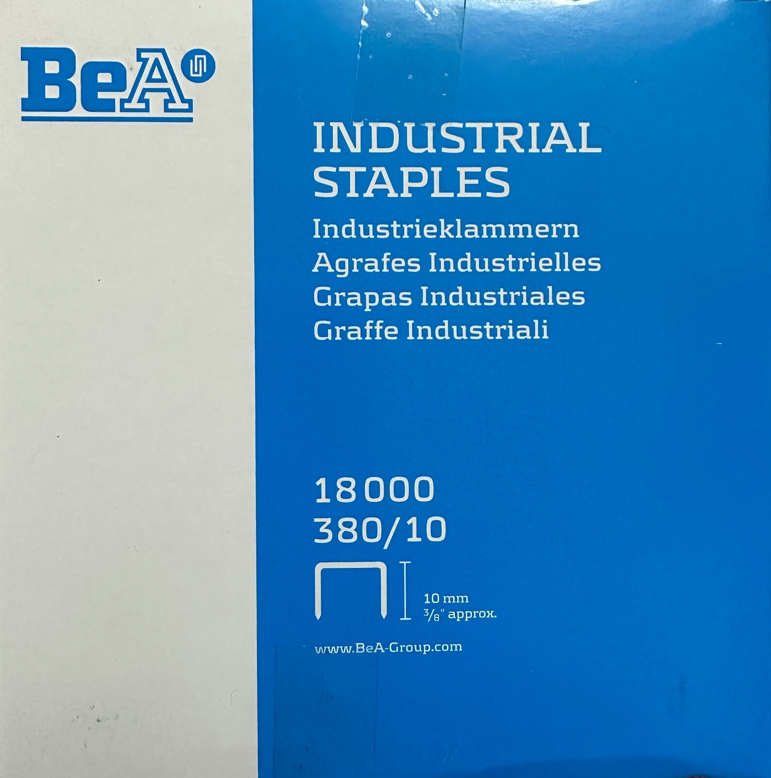 8 Boxes 18,000 BeA 380/10 3/8" 80 Series Staples for 21680B & 21680B-ALM 144,000