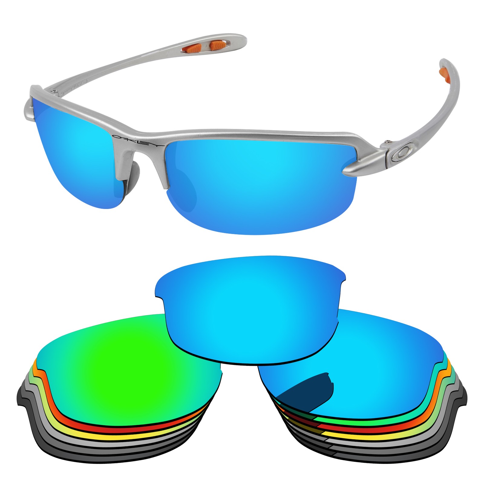 Lenslog Polarized Replacement Lenses For-Oakley Ice Pick 67mm Options