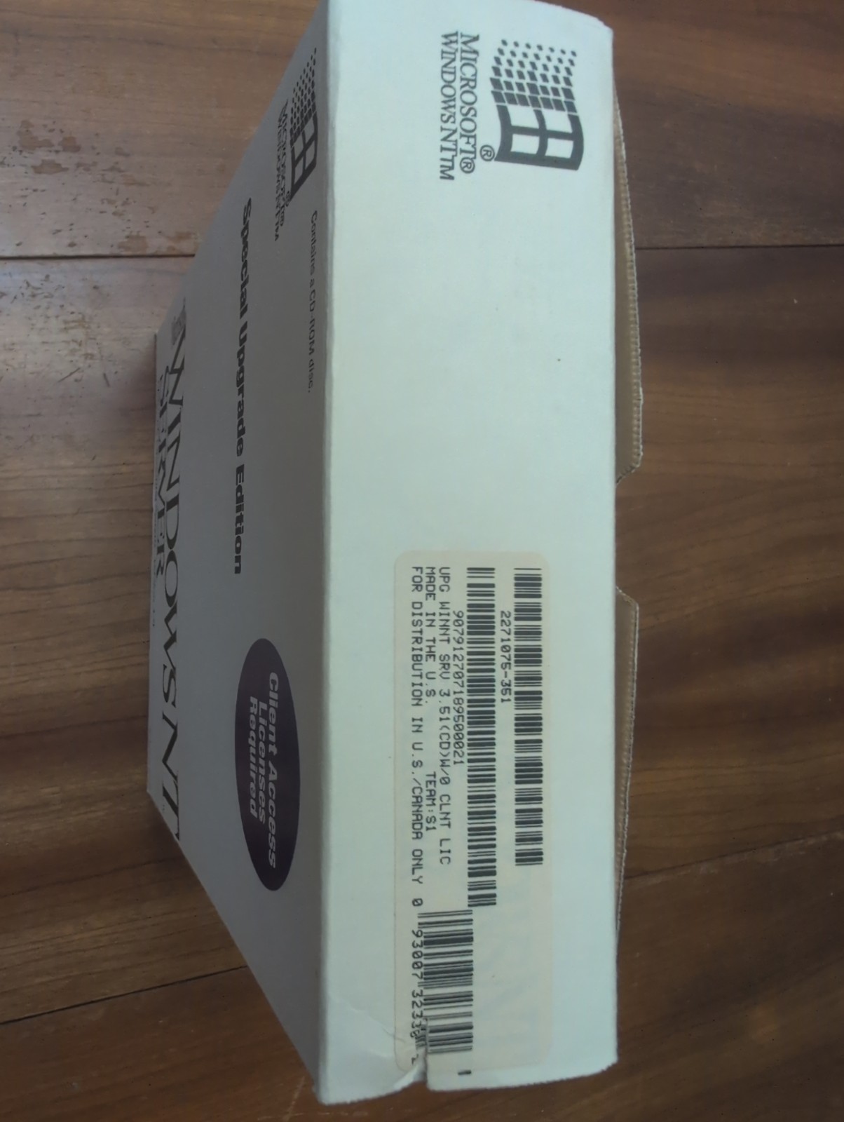 Microsoft Windows NT Server 3.51 Special Upgrade Edition Box 1995 3.5 No CD