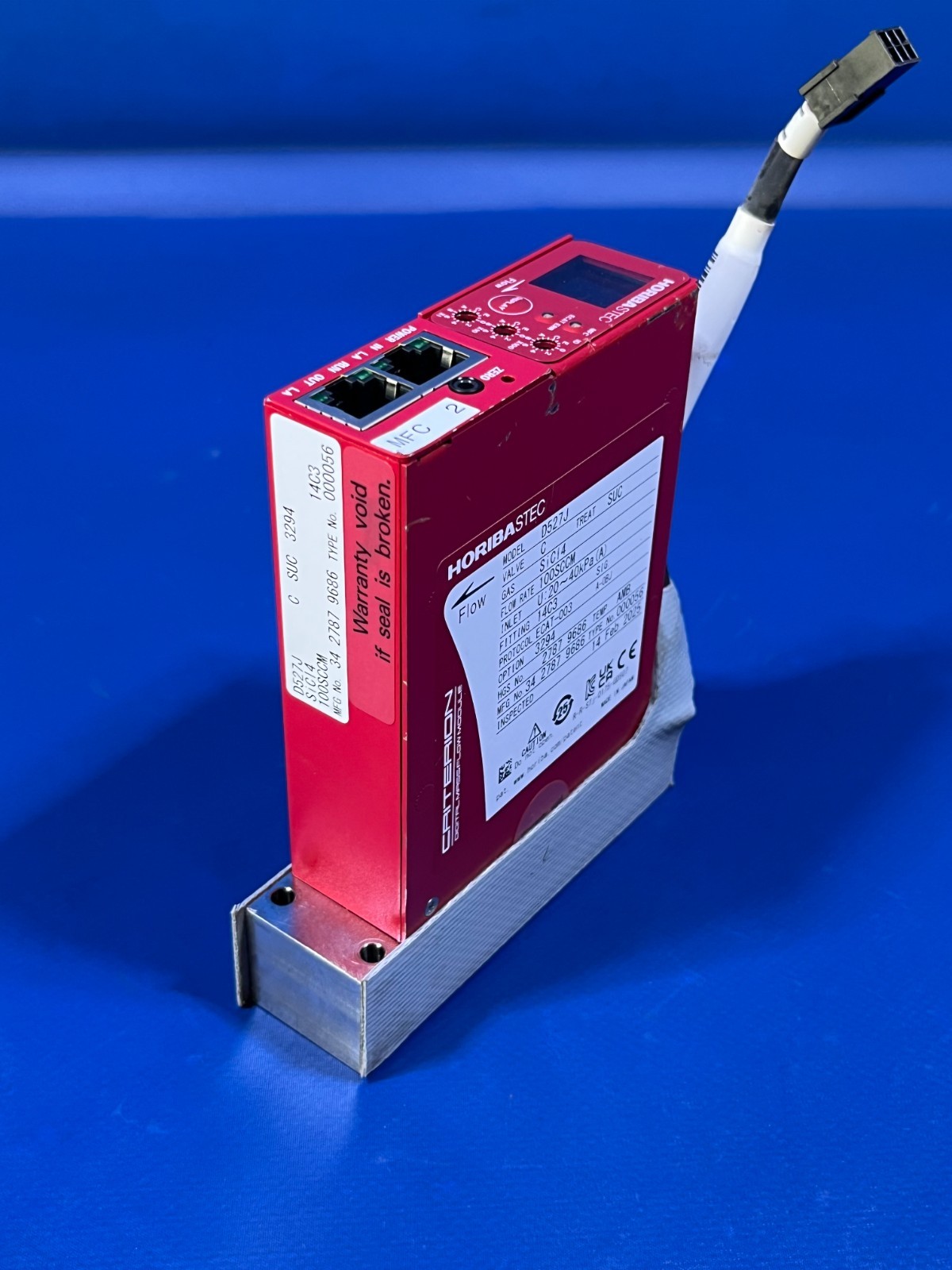 HORIBASTEC D527J MAS FLOW DIGITAL CONTROLLER MFC 100SCCM SiCI4