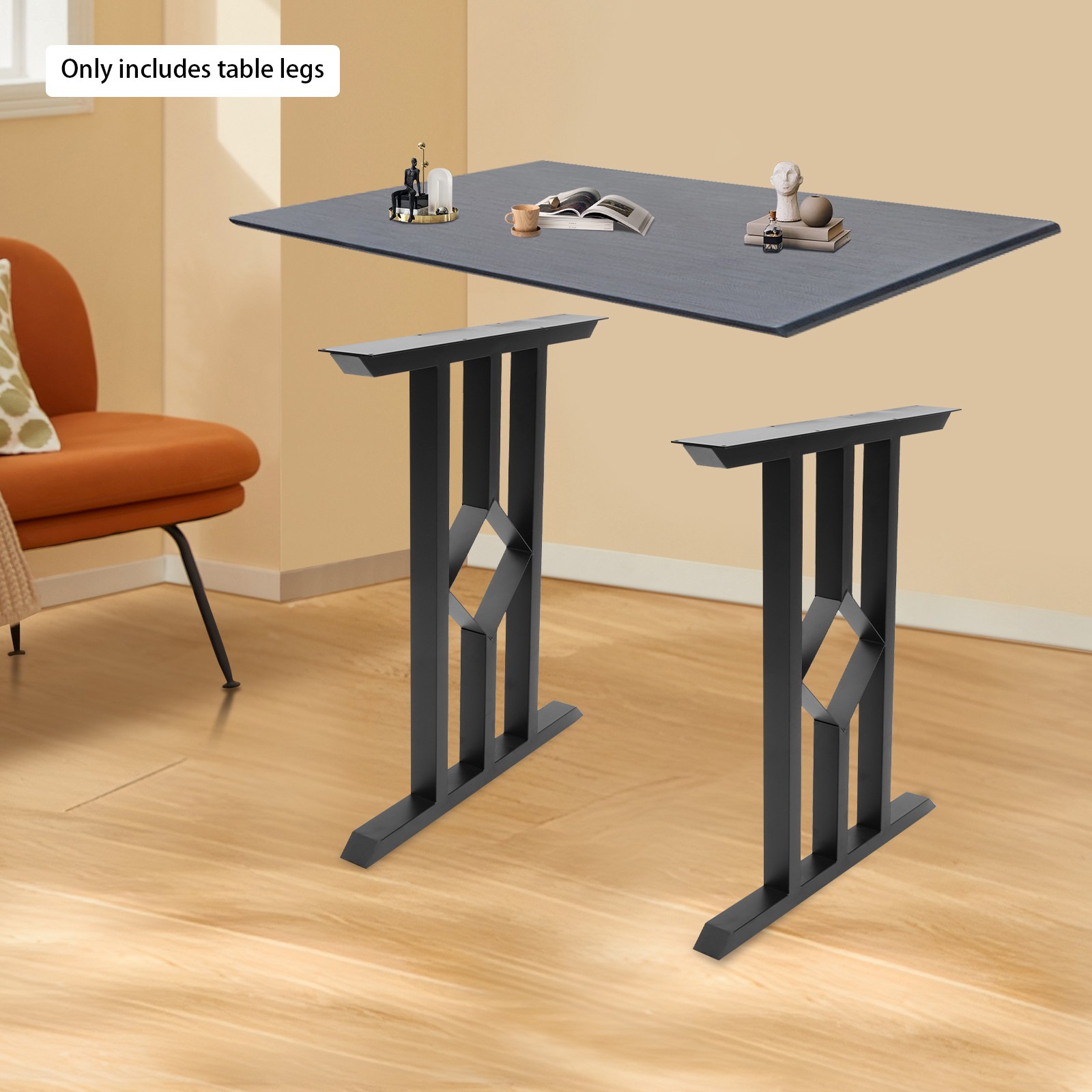 Metal Table Legs 2PCS Table Legs 28.5" Heavy Duty Desk Legs USA
