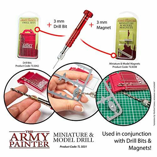 The Army Painter Miniature and Model Drill - Pin Vise Mini Drill Set with 3 S...