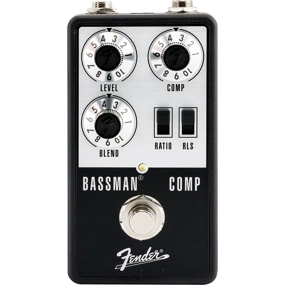 Fender Bassman Compressor Effects Pedal Aluminum Black