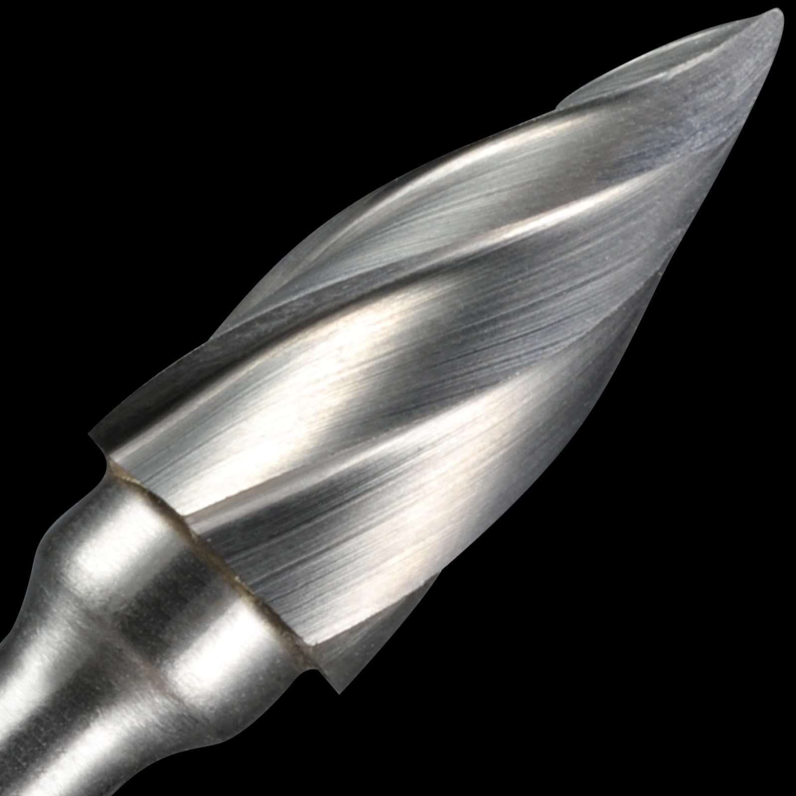 Sworker 10 Pcs Carbide Burr Set 1/8" Shank Compatible with Small, Silver Grey