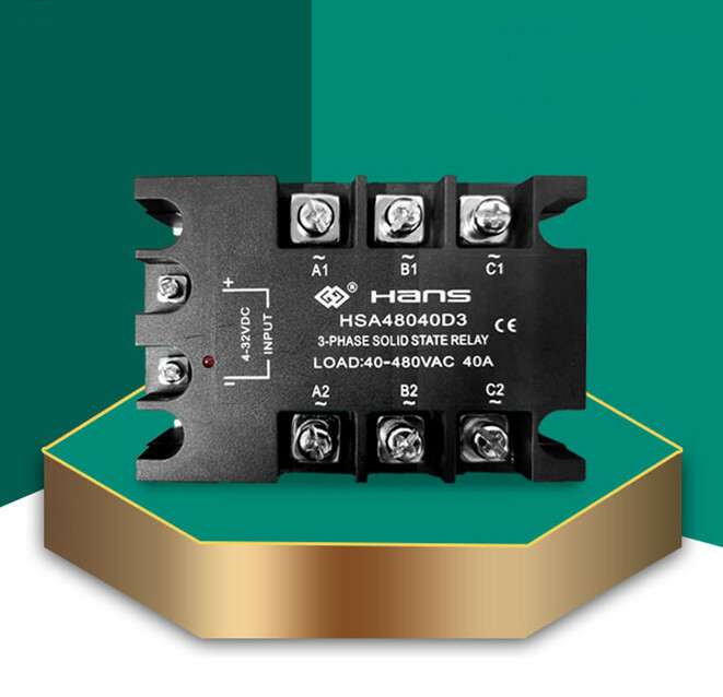 Three-phase solid state relay 40A~120A DC-AC 4-32VDC/40-480VAC
