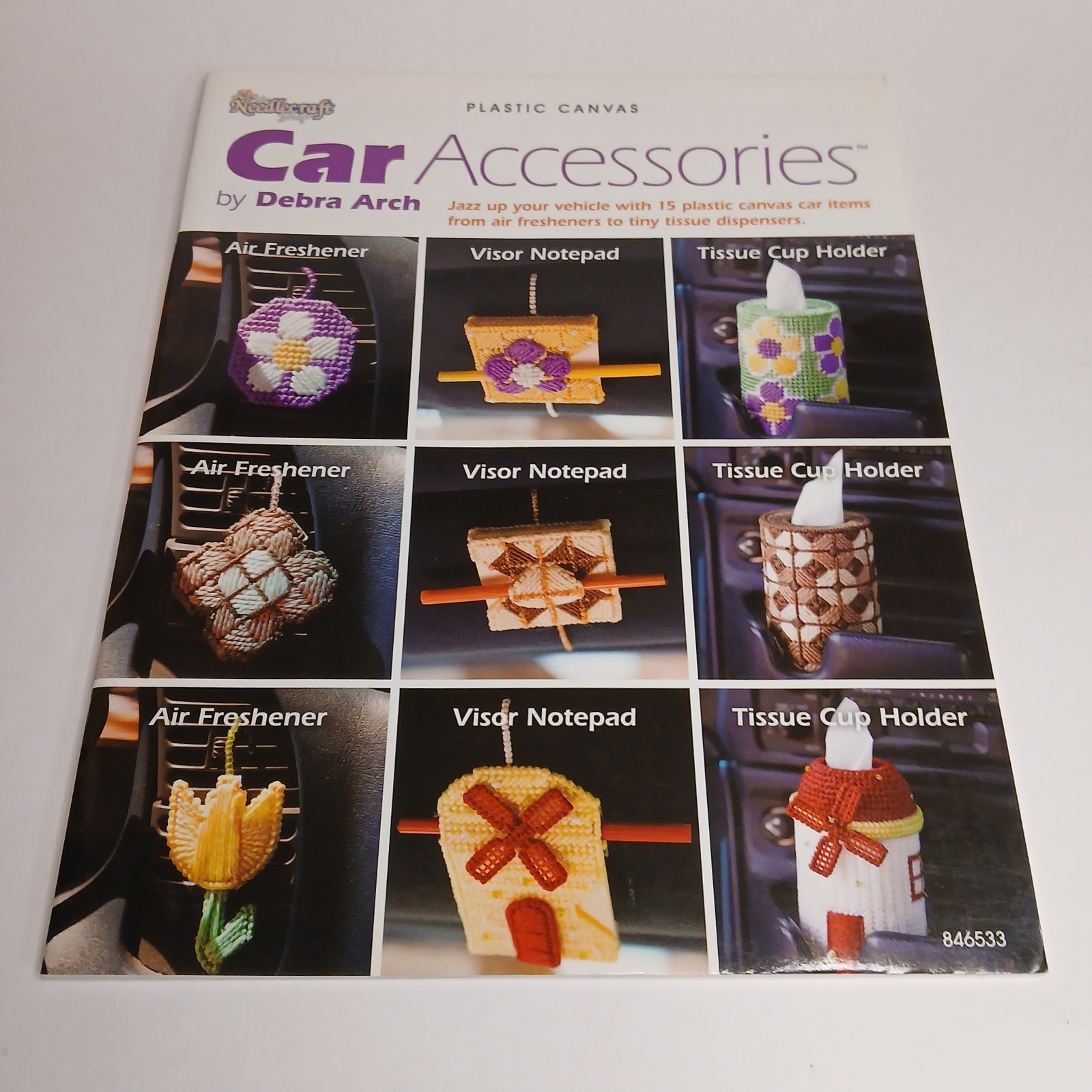 Needlecraft Plastic Canvas Car Accessories Patterns 15 Designs By Debra Arch