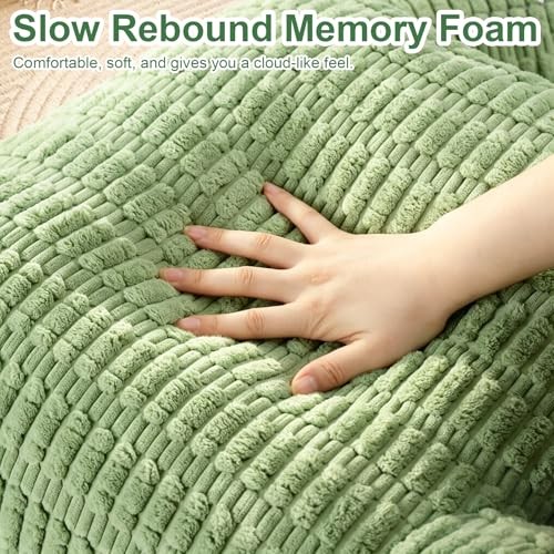 Reading Pillow for Bed, Back Rest Bed Pillow for Sitting Standard(18inch) Green