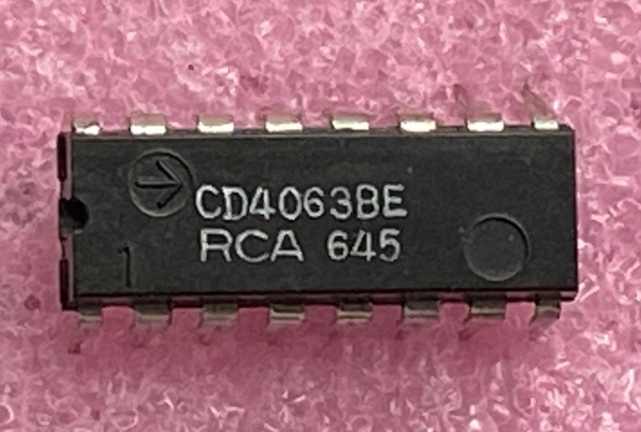 RCA CD4063BE 4-bit magnitude comparator Integrated Circuit
