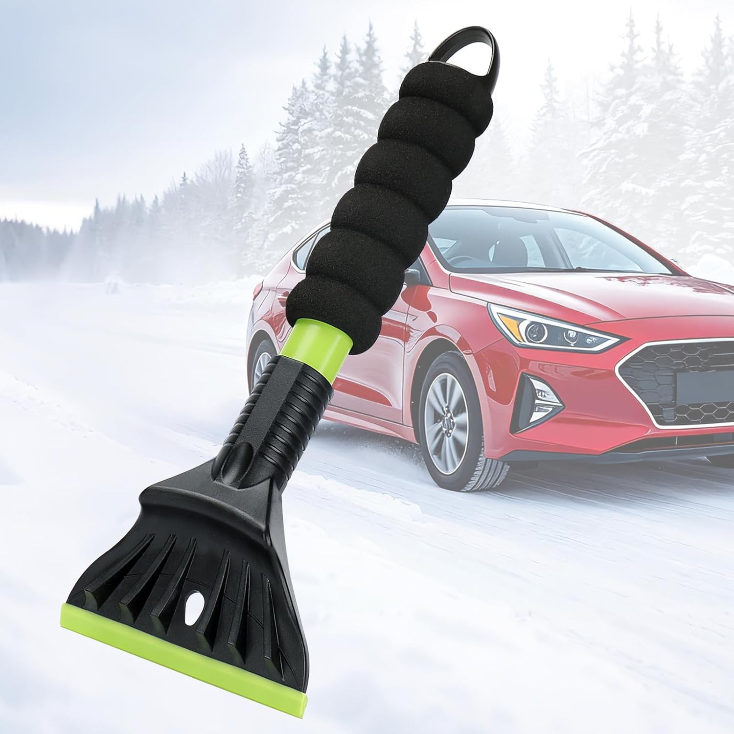 Oversized Ice Scrapers for Car Windshield 4.7" Large Soft Blade Snow Brush SUV