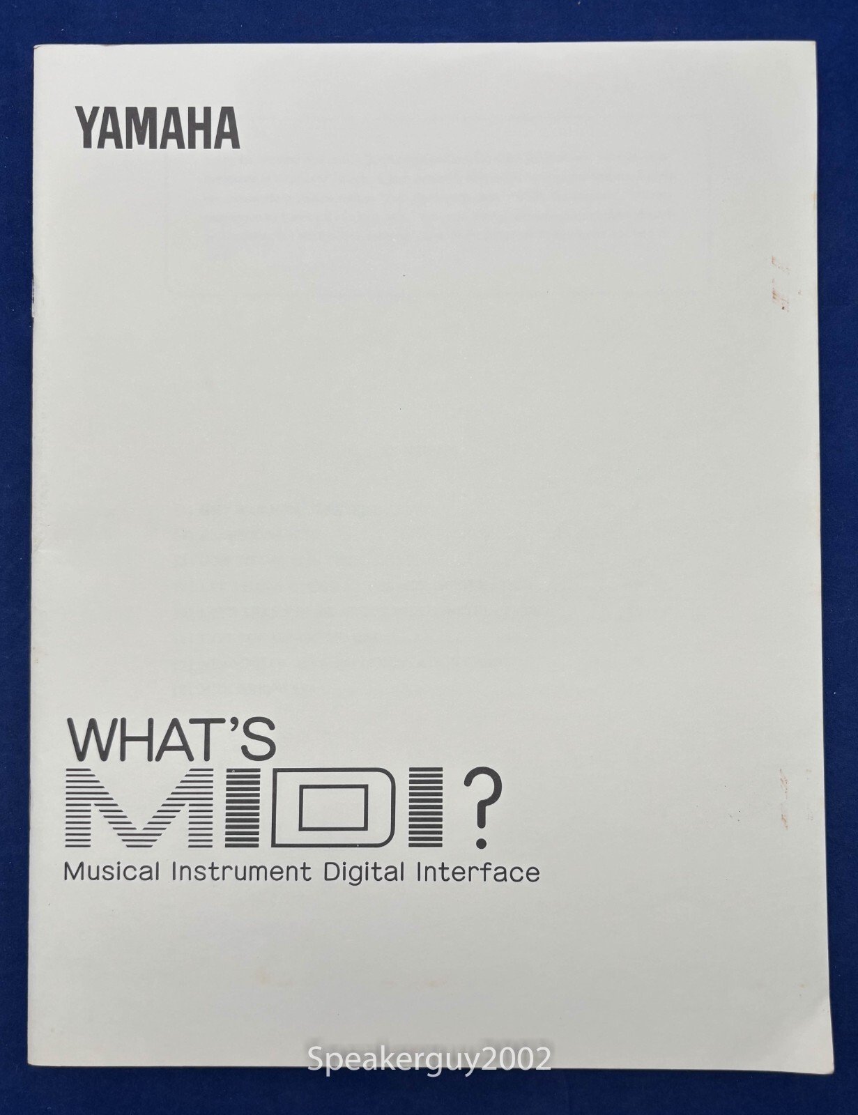 Original Yamaha What is MIDI? Guide - Manual