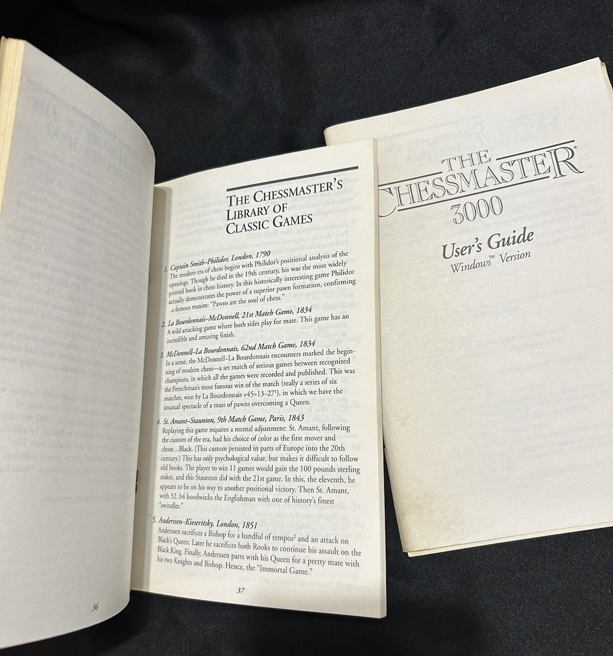 Vtg The Chessmaster 3000 Owners Manual & User’s Guide Software Windows Version