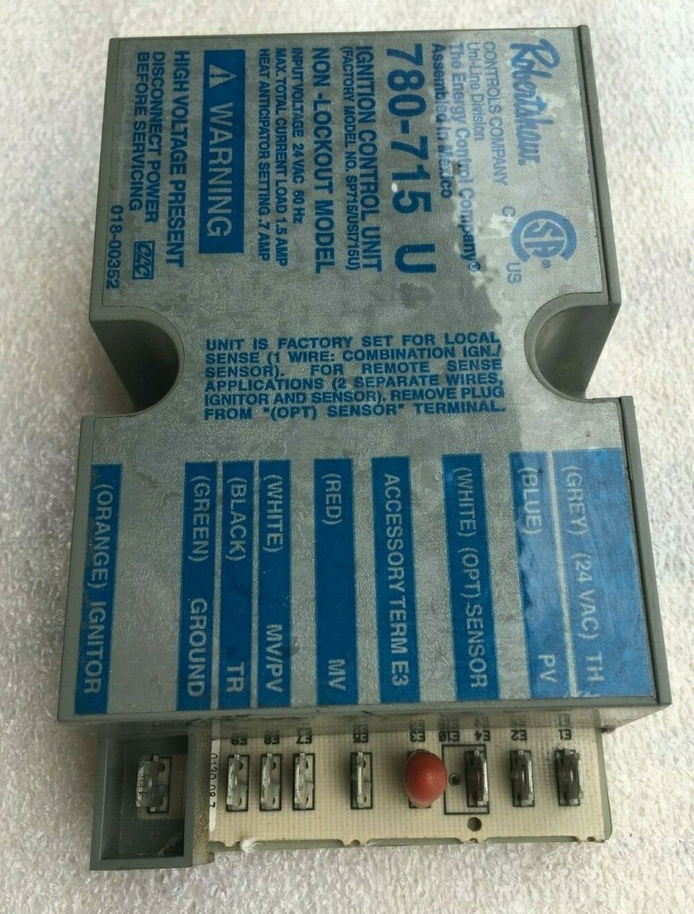 Robertshaw 780-715 U Ignition Control Unit used #P82