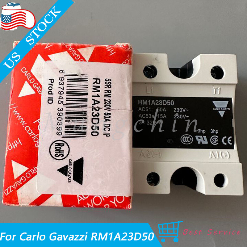 Solid State Relay Modul Panel Mount 3-32VDC 230V 50A For Carlo Gavazzi RM1A23D50