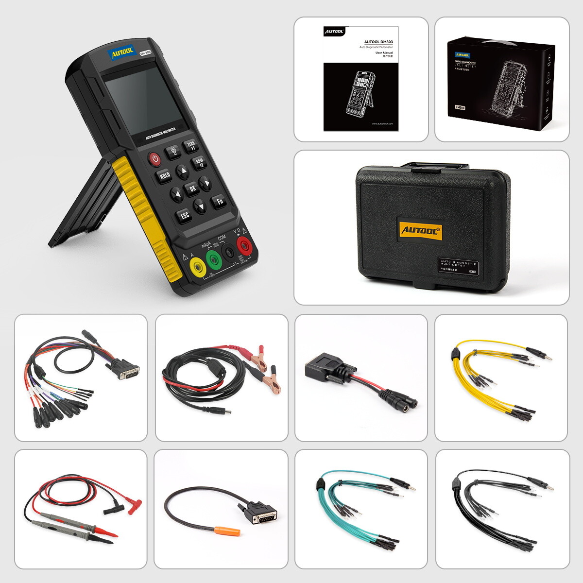 Car Digital Multimeter Oscilloscope AC DC Voltmeter Ammeter Ohmmeter Auto Range