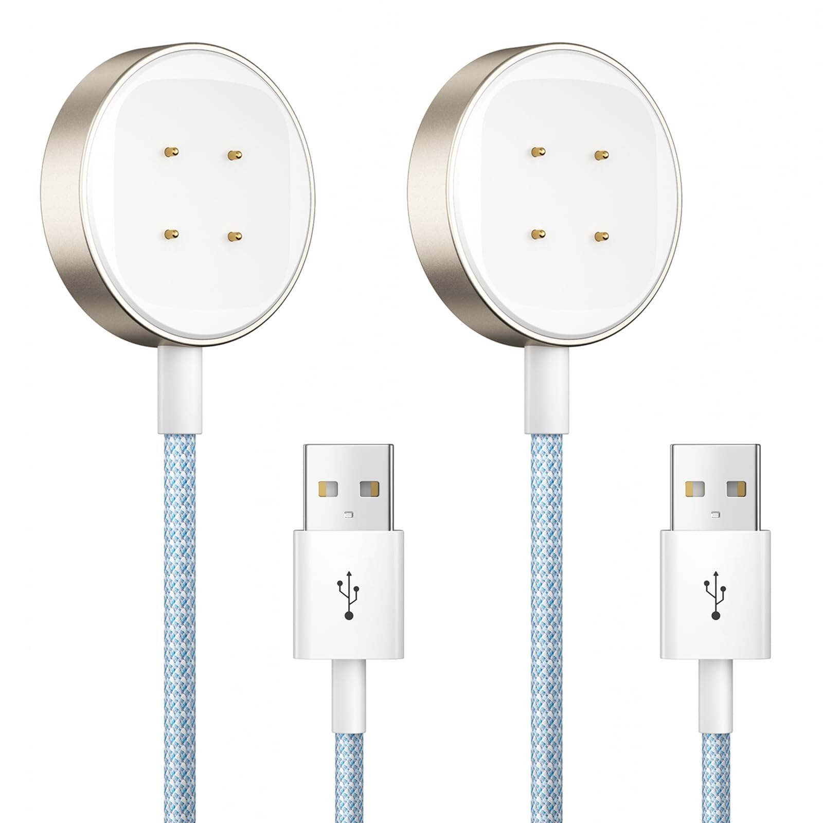 2Pcs USB Charging Dock Station Cable Cord Charger for Fitbit Versa 3 4 Sense 1 2