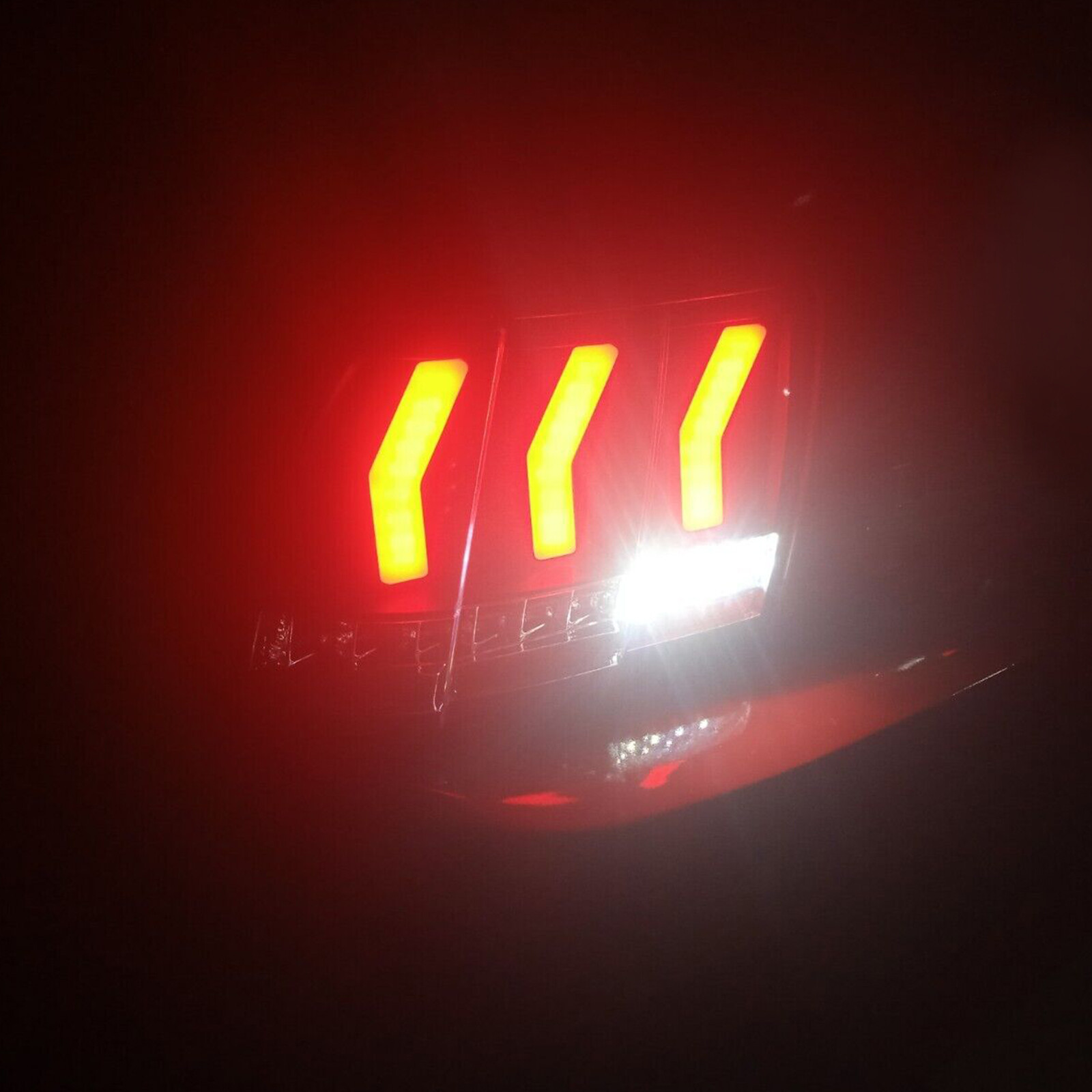For 1999-2004 Ford Mustang Sequential Signal LED Tail Lights w/ Red Tube Black