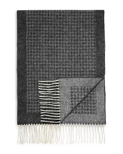 Paolo Mariani X8202 Mens Charcoal Grey Minotaur Checked Woven Scarf One Size