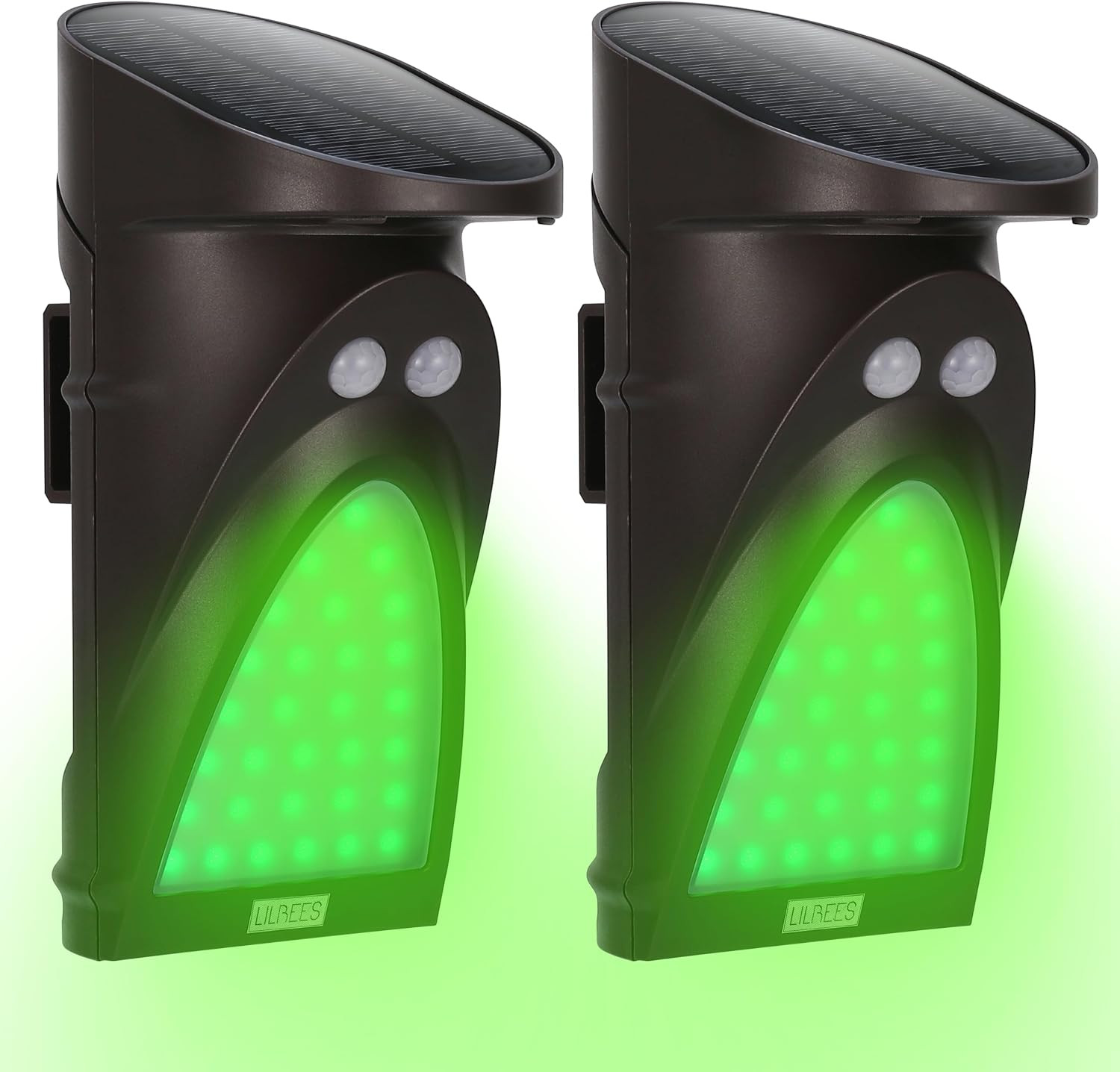 2-Pack Solar Deer Feeder Lights, Dual-Zone Motion Activated Hog Hunting Lights w