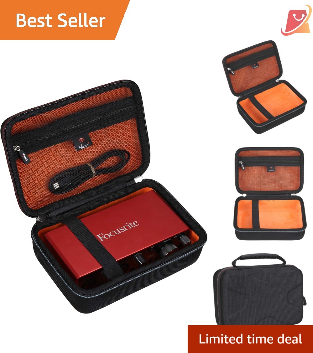 Hard EVA Travel Case for Focusrite Scarlett 2i2 Audio Interface Accessories