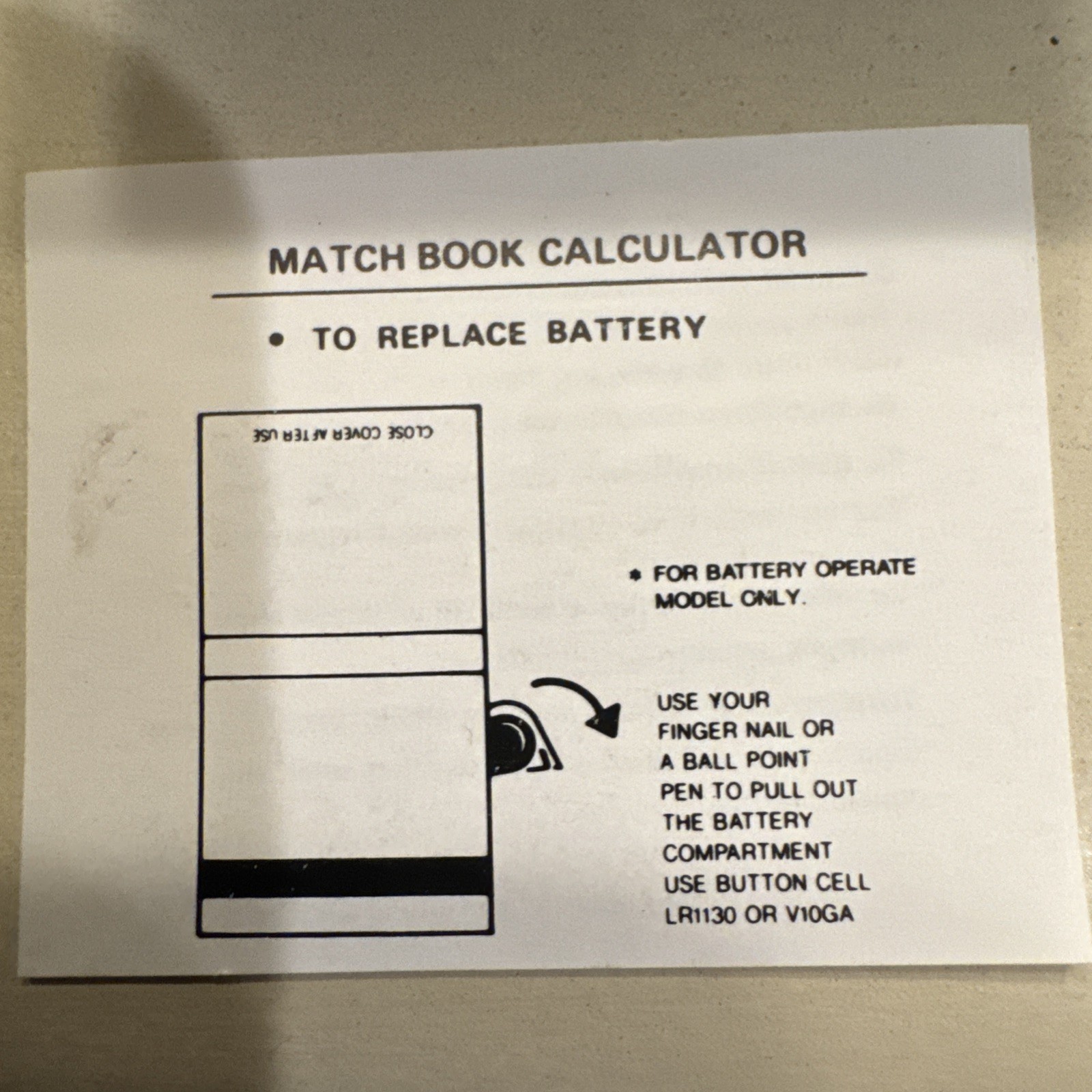 Neiman Marcus Calculator Shaped like Matchbook - silver, does not work