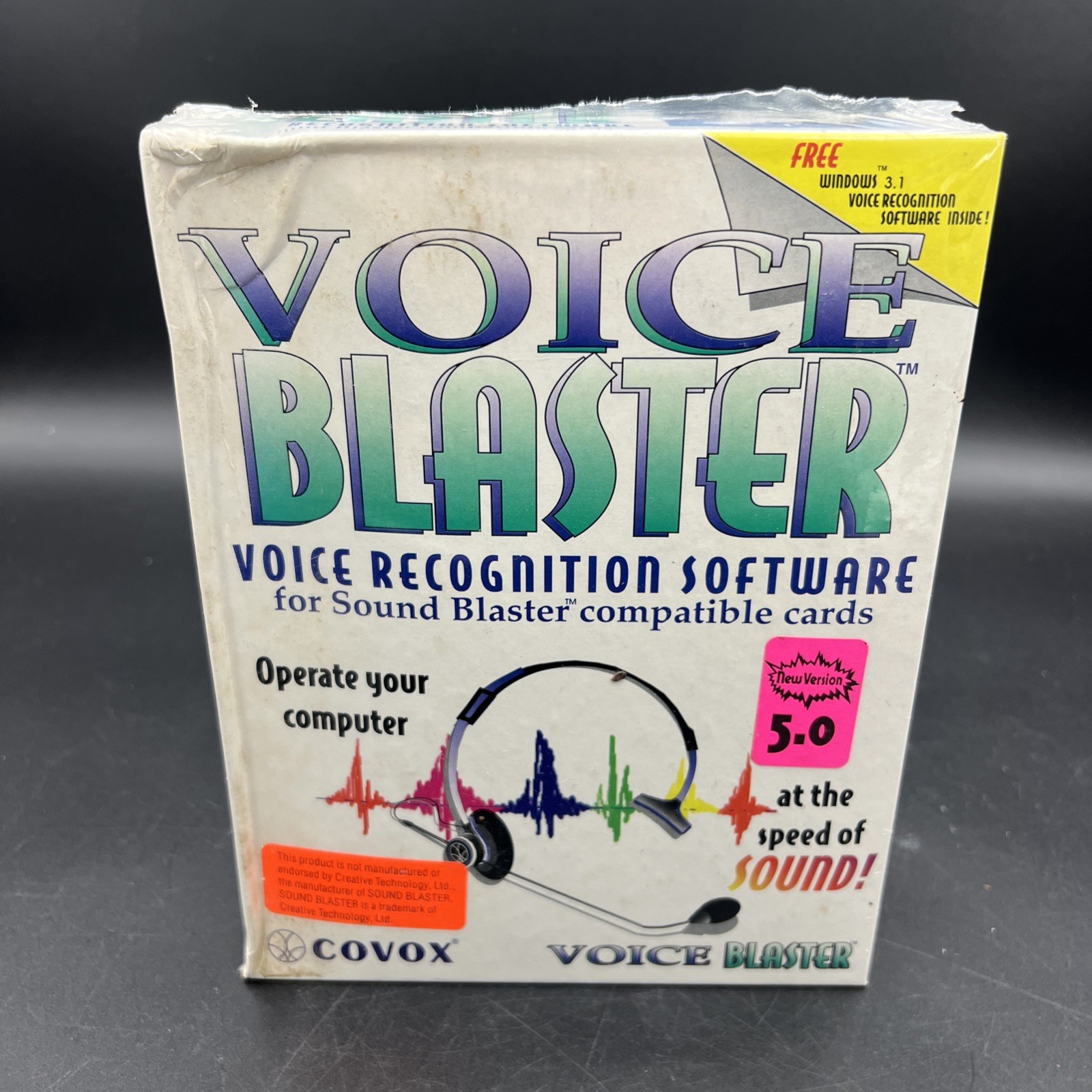 SEALED 5.25" Floppy Disks VOICE BLASTER VOICE RECOGNITION SOFTWARE vintage