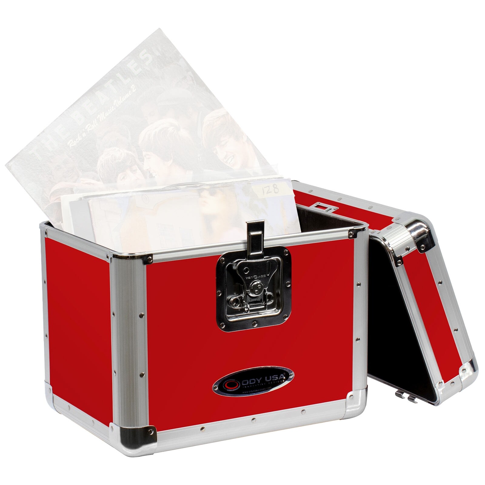 Odyssey KLP2RED Krom Series Red Stackable Record / Utility Case