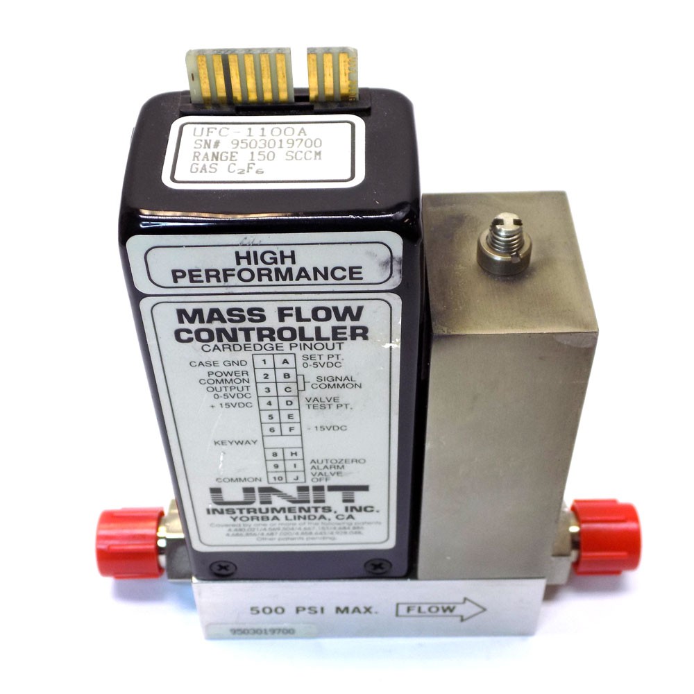 Unit Instruments UFC-1100A 150 SCCM C2F6 Mass Flow Controller MFC CardEdge 1/4"
