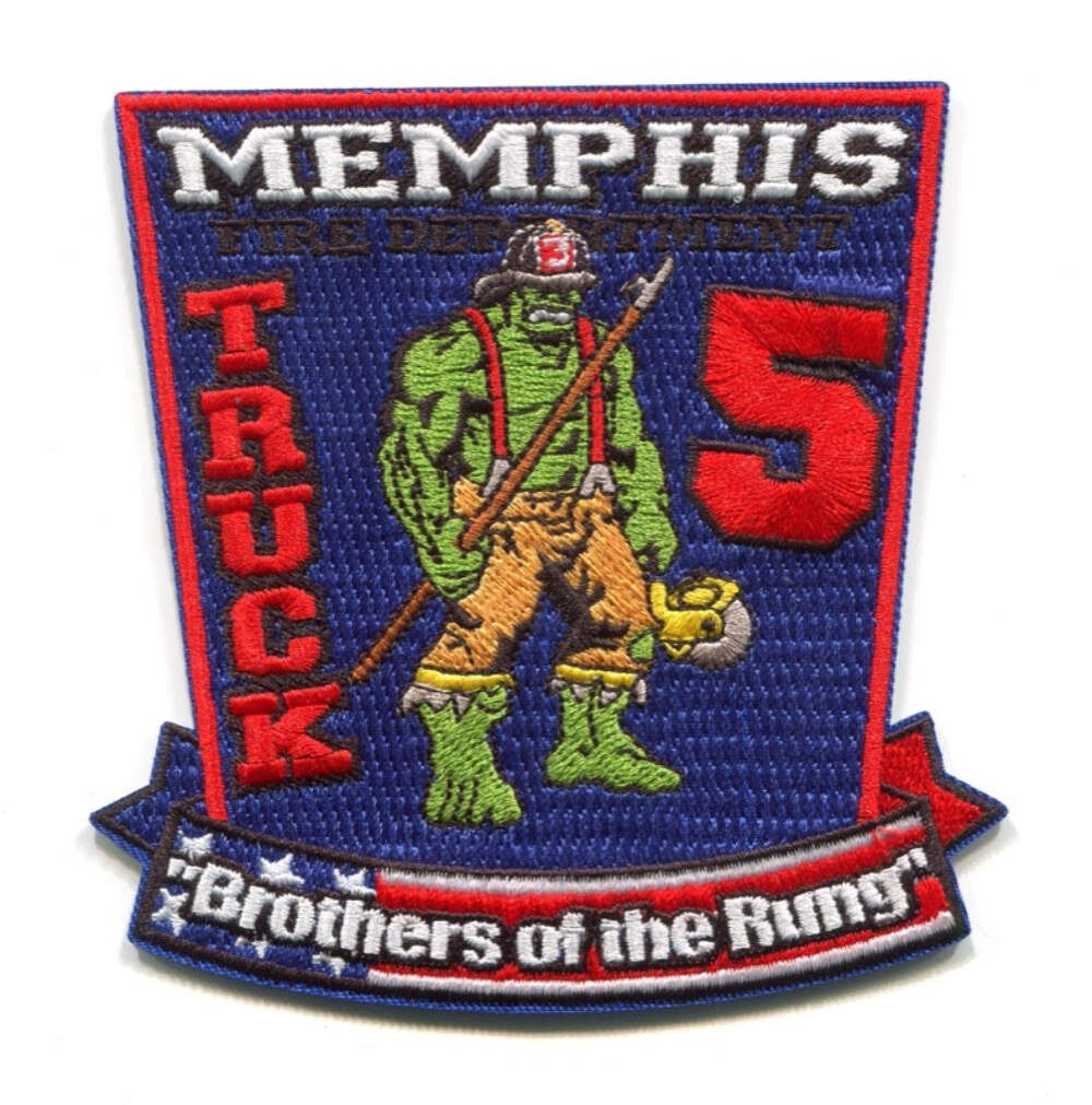 Memphis Fire Department Truck 5 Patch Tennessee TN v2 The Incredible Hulk