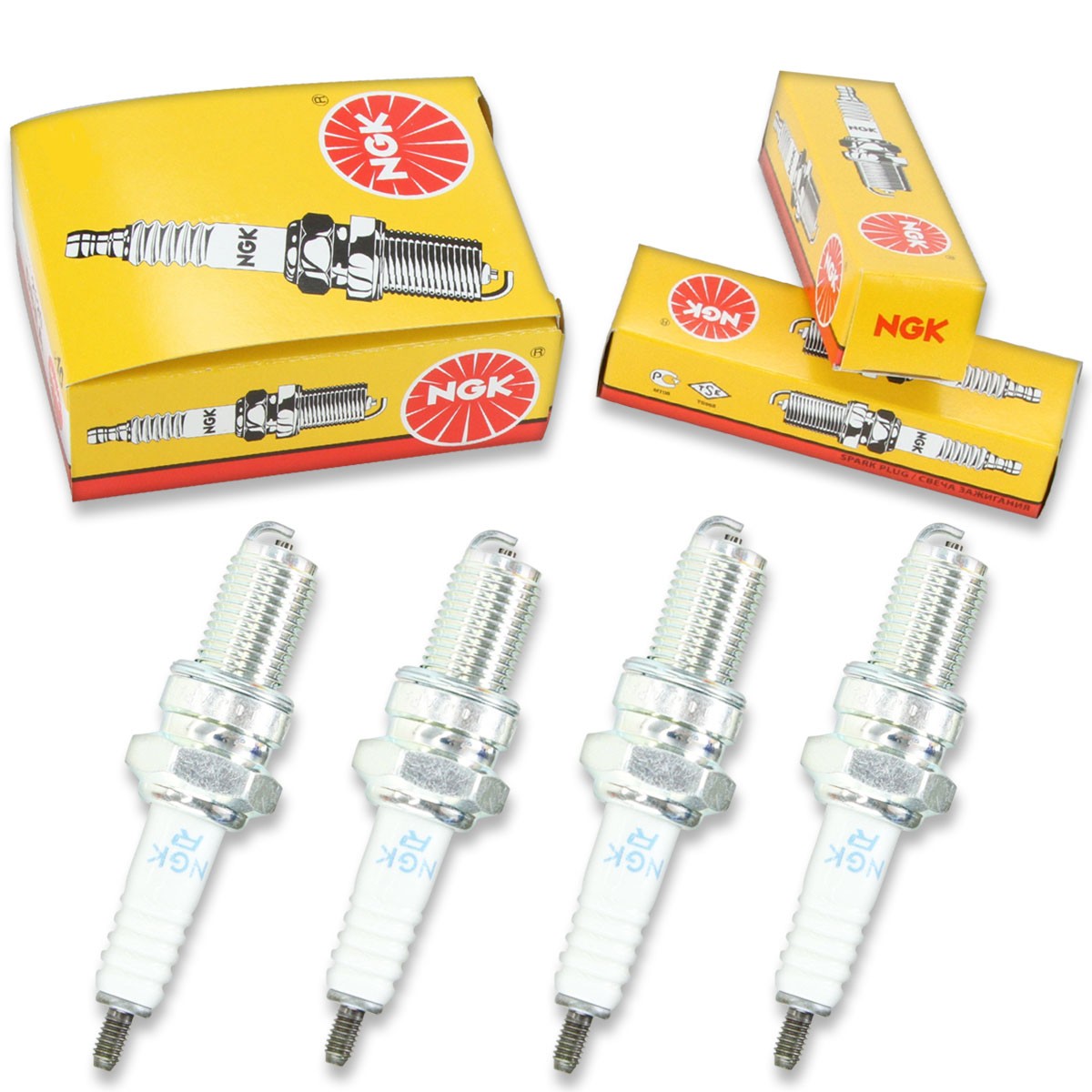 4pcs 2008 Yamaha YXR45F Rhino 450 Special Edition NGK Standard Spark Plugs us