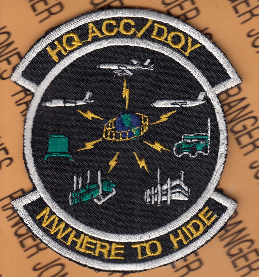 USAF Air Force Hq Air Combat Command DOY ~3.75" patch No HOOK c/e