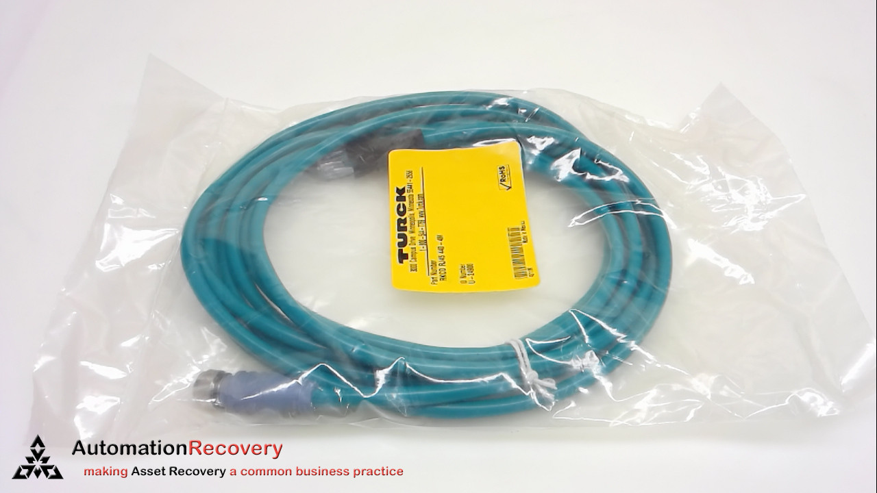 TURCK RKCD RJ45 440-4M, HYBRID ETHERNET CABLE ASSEMBLY, U-24900, NEW #241673