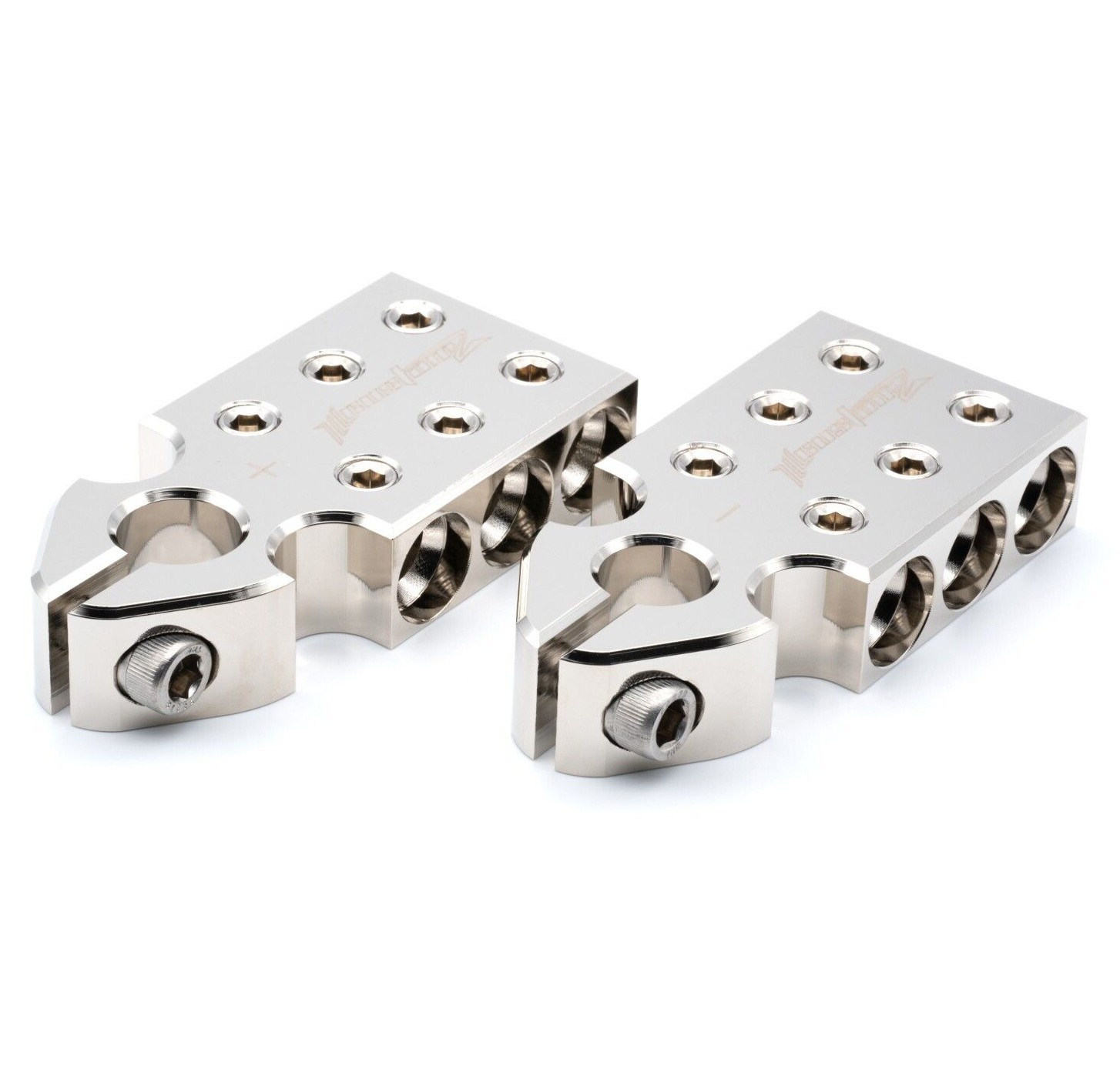 Pair ILL Customz Battery Terminals 0 Gauge 6 Input SAE Top Post Clamp