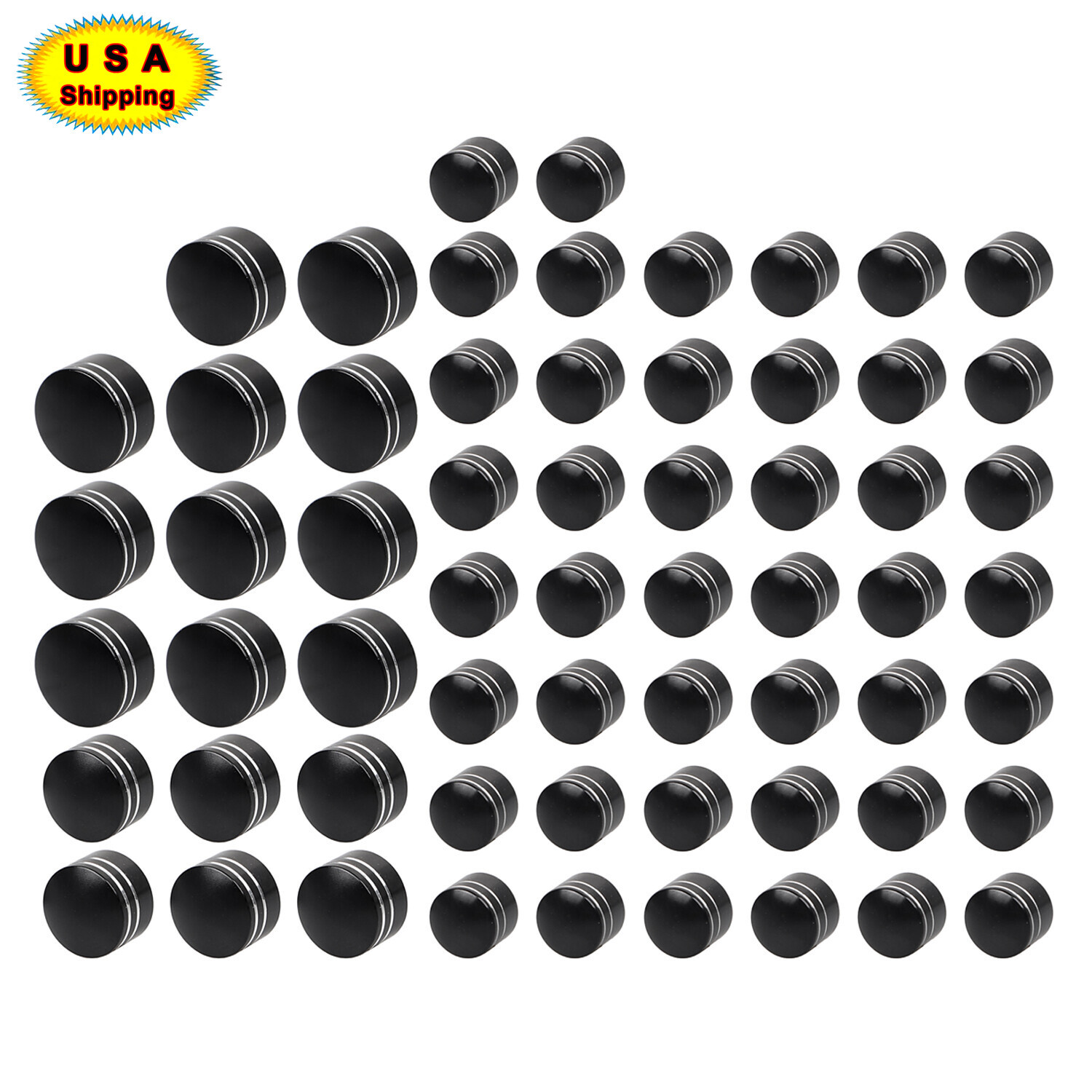 61pcs Black Cut Topper Engine Bolt Cover Kit For Harley Electra Road Glide FLTR