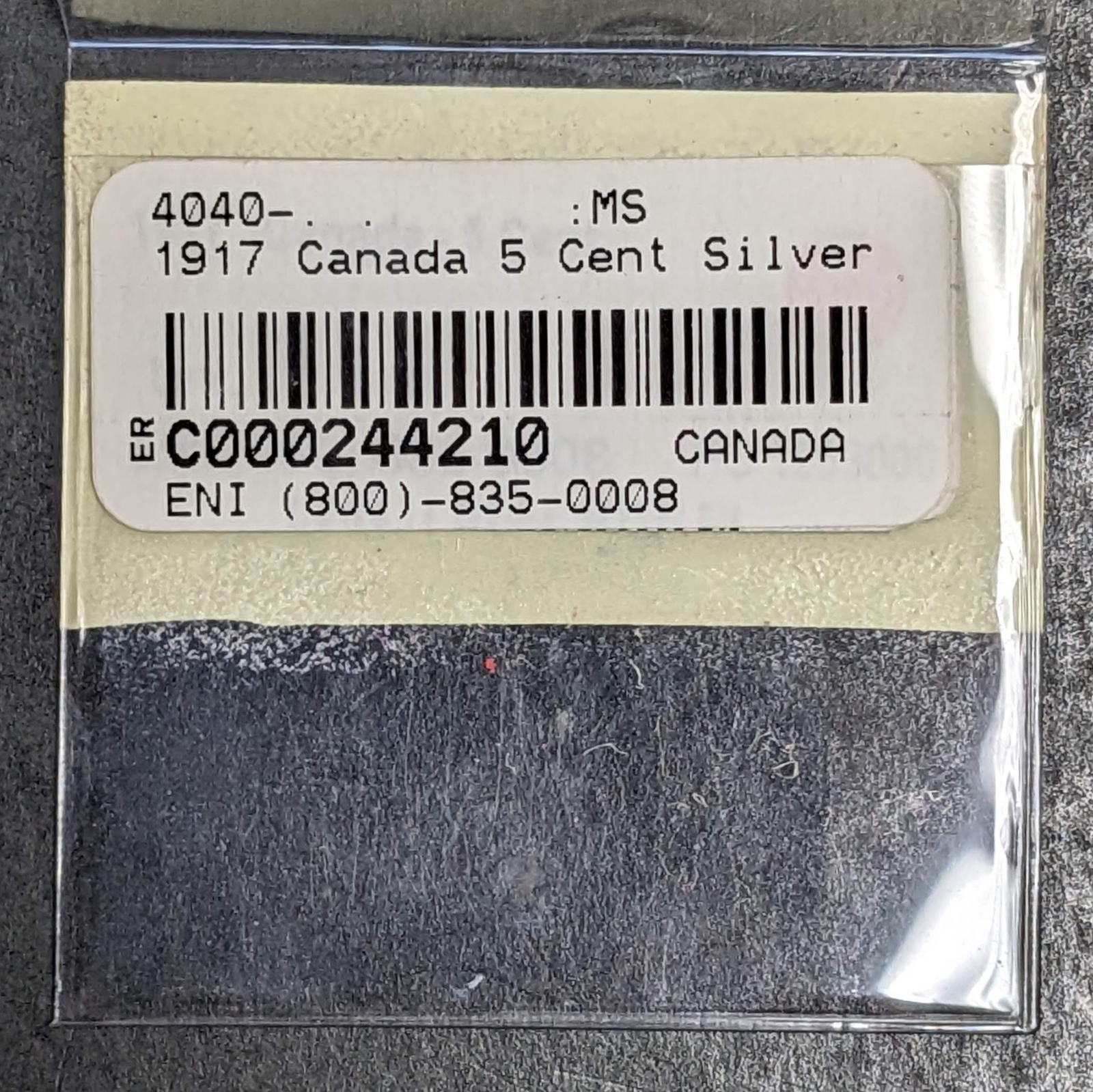 1917 Canada 5 Cent Silver