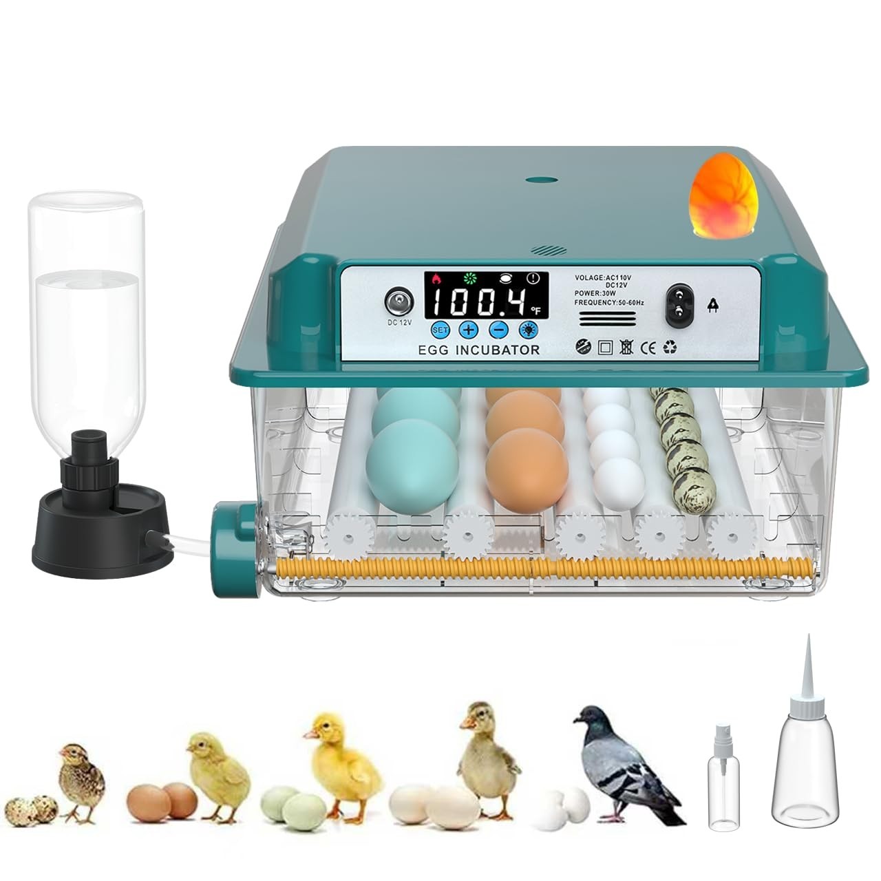Incubadora De Huevos Automatica Para Huevos De Pato Gallina Codorniz 16 Huevos