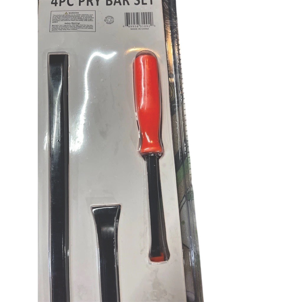 Tool Cache Pry Bar Set 4pc 8" 12" 18" 24" Hand Tools