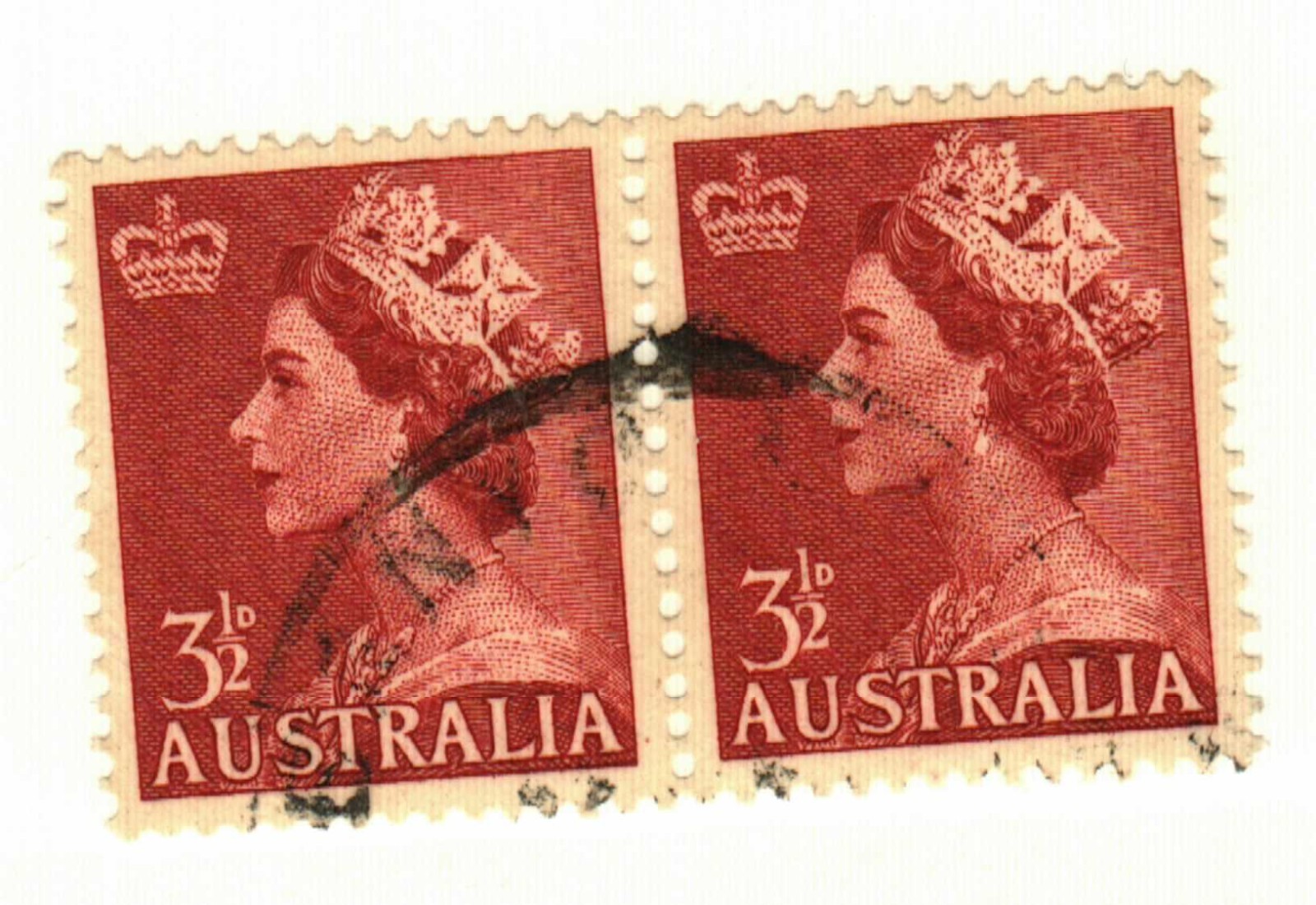 Australia #292 used pair (2 stramps) QEII