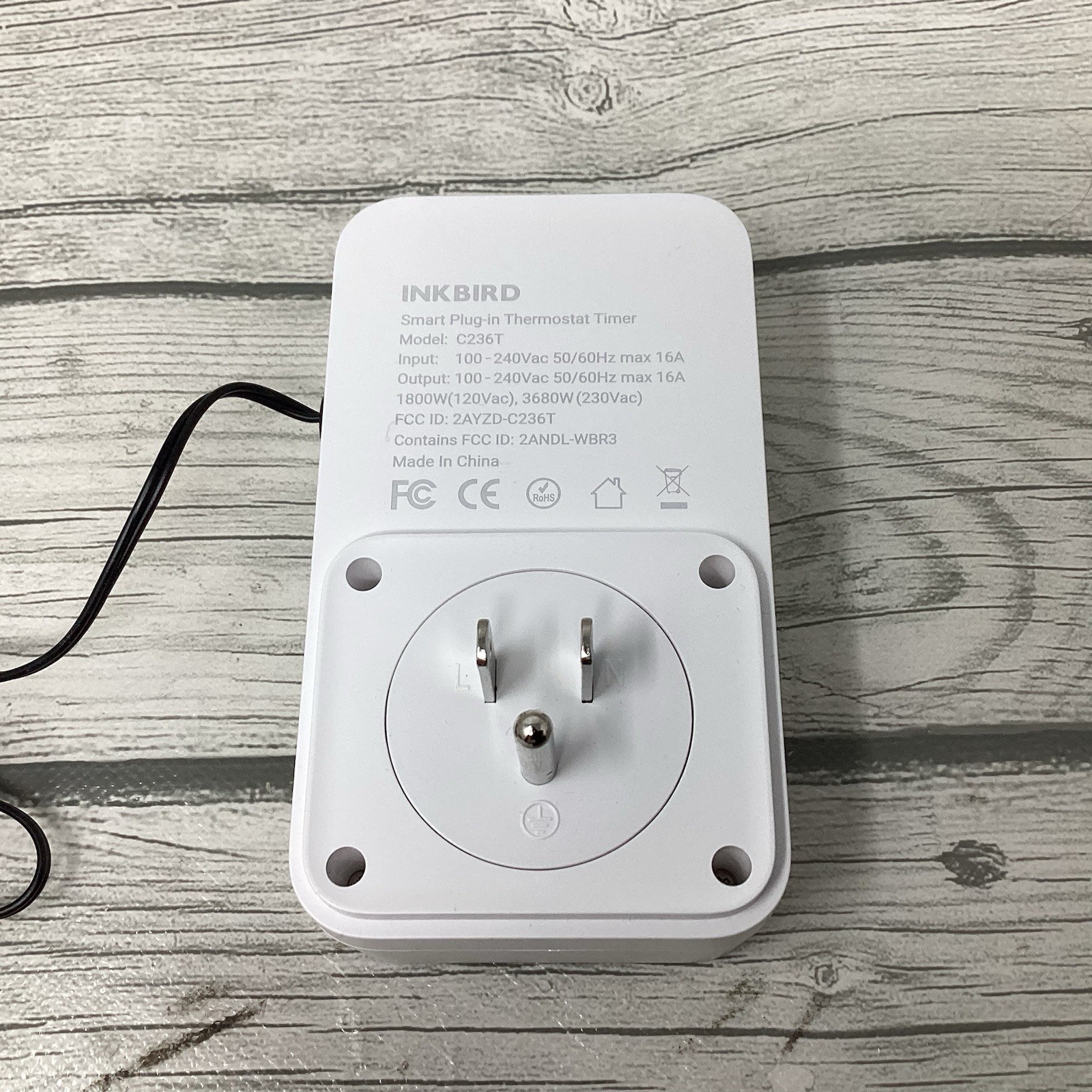 INKBIRD Plug in Thermostat WiFi 1800W 15A Heating Cooling Timer Countdown Mode