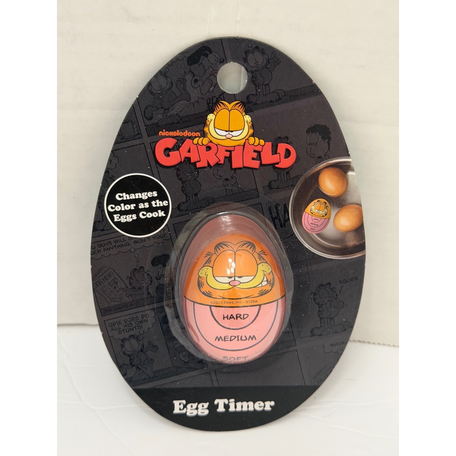 Nickelodeon Garfield Color Changing Egg Timer Soft Medium Hard Boiled New
