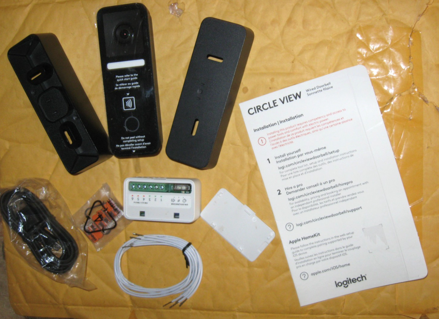 Genuine Logitech Circle View Apple HomeKit  Doorbell  VR0014 NEW (READ DESC.)