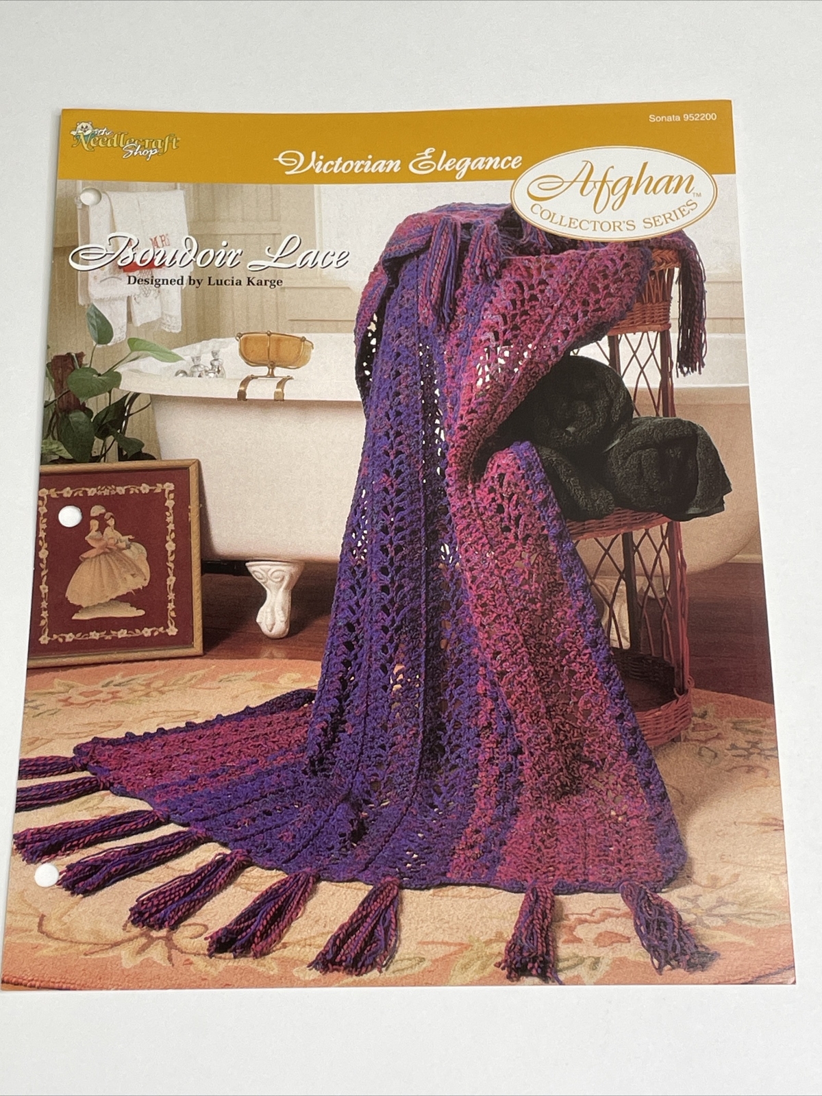 Boudoir Lace Afghan Victorian Elegance Crochet Pattern Needlecraft Shop