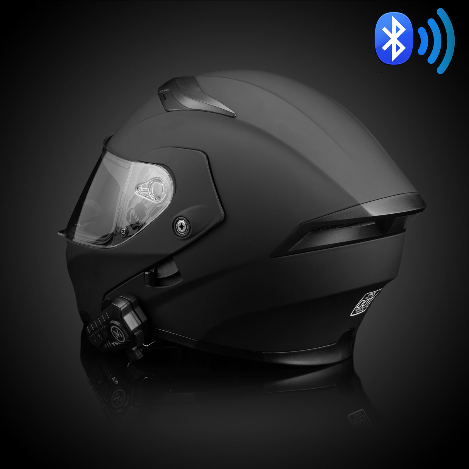 DOT Bluetooth Helmet Adult Full Face Flip Up Modular Dual Visor Headset Intercom