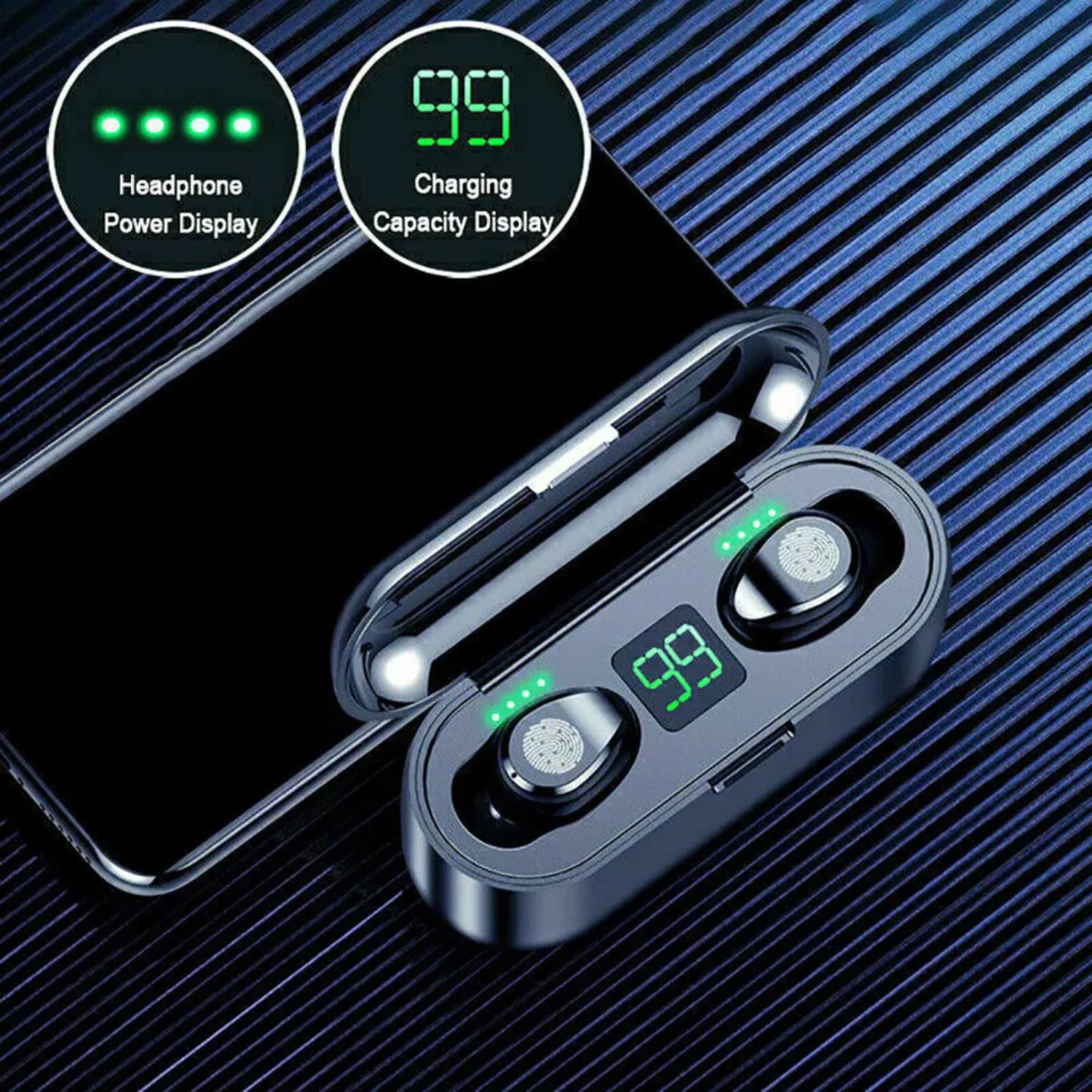 Bluetooth 5.0 Wireless Earbuds Headphone Headset Noise Cancelling Waterproof TWS